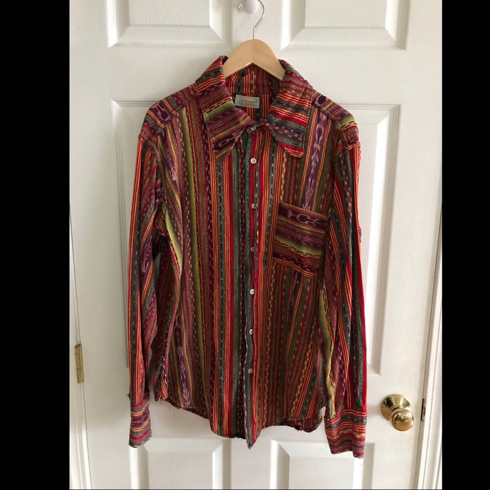 Made in Guatemala cotton button up shirt